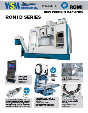 ROMI D Series Vertical Machining Centers Technical Specs